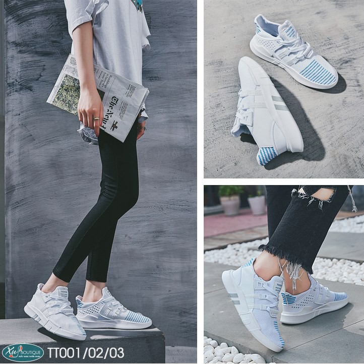 (Lẻ Size 35 36 SALE 79k) - Giày Thể Thao Nữ, Sneaker Buộc Dây Hàn Quốc Đi Chơi Êm Chân TT001/02/03