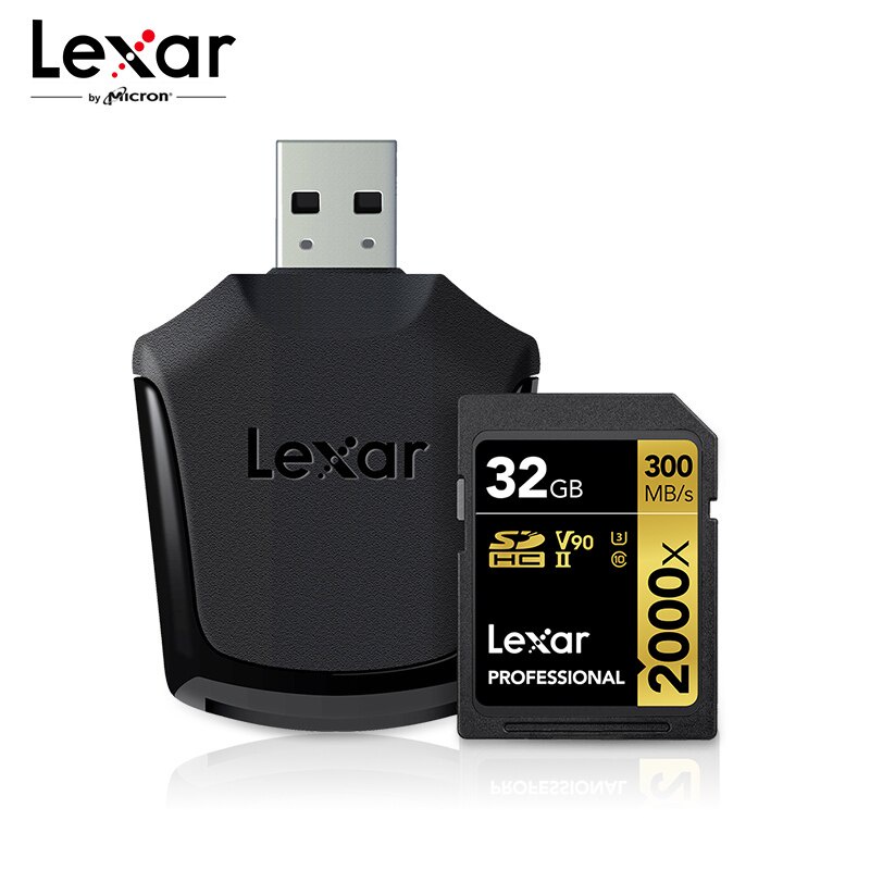 Thẻ Nhớ Tốc Độ Cao Lexar 2000x UHS-II SD 32GB 64GB 128G 300MB / s Cho Máy Ảnh Kỹ Thuật Số Lexar 2000x 3D 4K SLR