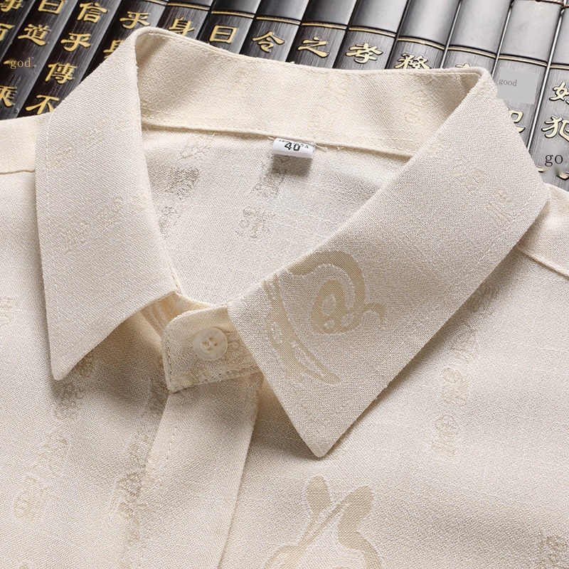 Bộ Đồ Ngắn Tay Phong Cách Trung Hoa Thời Trang Mùa Hè Cho Nam Trung Niên 60 Đến 70 Tuổi