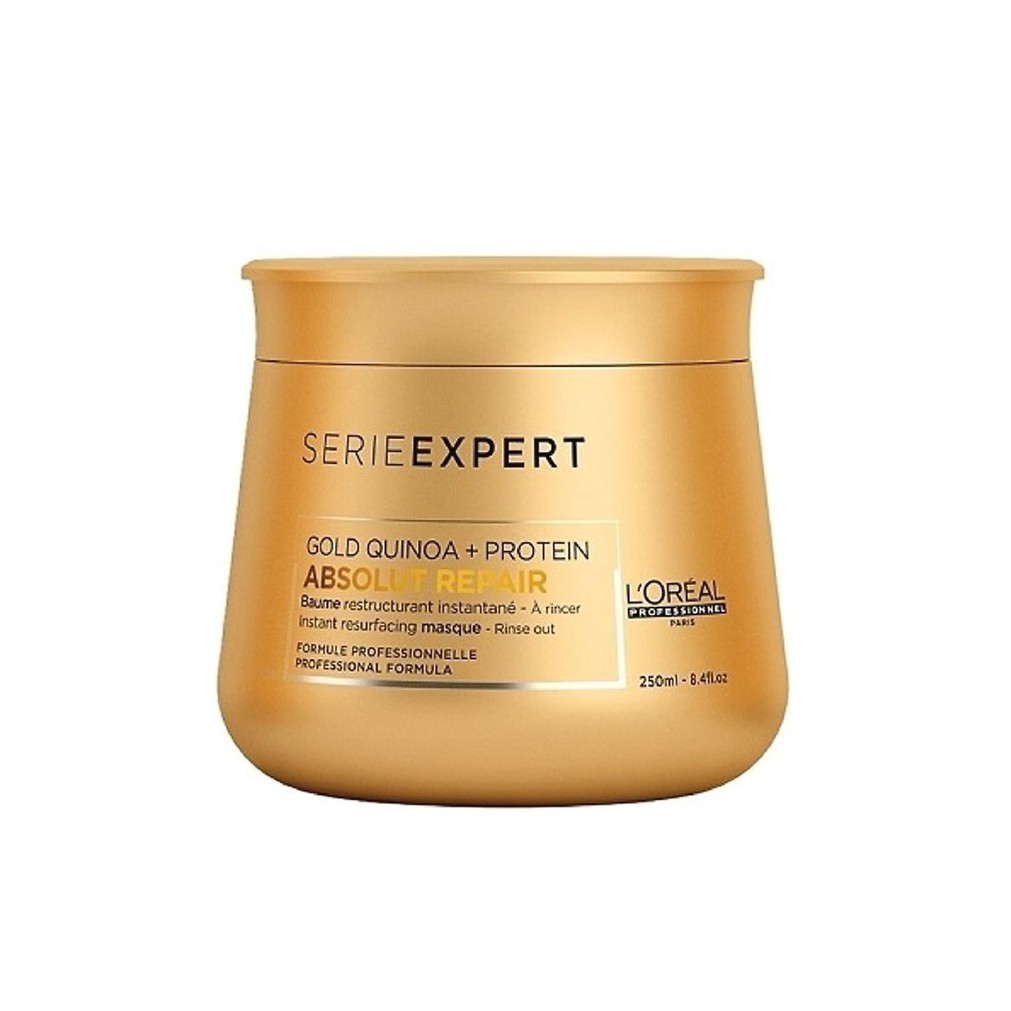 Ủ TÓC - KEM Ủ TÓC PHỤC HỒI 3 TÁC ĐỘNG LOREAL SERIE EXPERT ABSOLUT REPAIR GOLD 250ML - DẠNG KEM BƠ