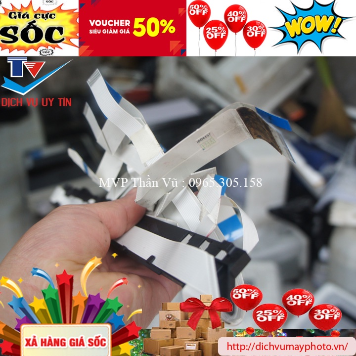 Bộ cáp đầu in máy in màu Epson 1390 1430 1400