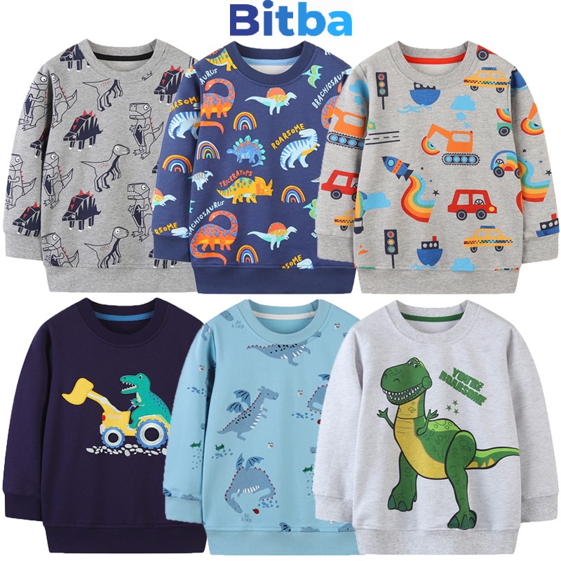 Áo nỉ bé trai xuất dư hàn quốc thời trang trẻ em thu đông 2 đến 7 tuổi Bitba