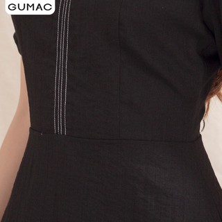 Đầm cổ V dằn chỉ DA1028 GUMAC