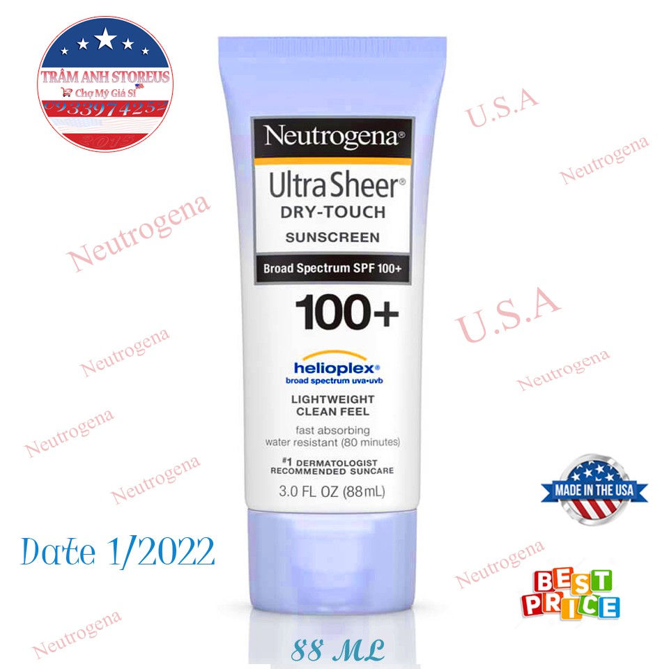 Kem chống nắng Ultra sheer dry touch with spf 100+ (88ml) | BigBuy360 - bigbuy360.vn