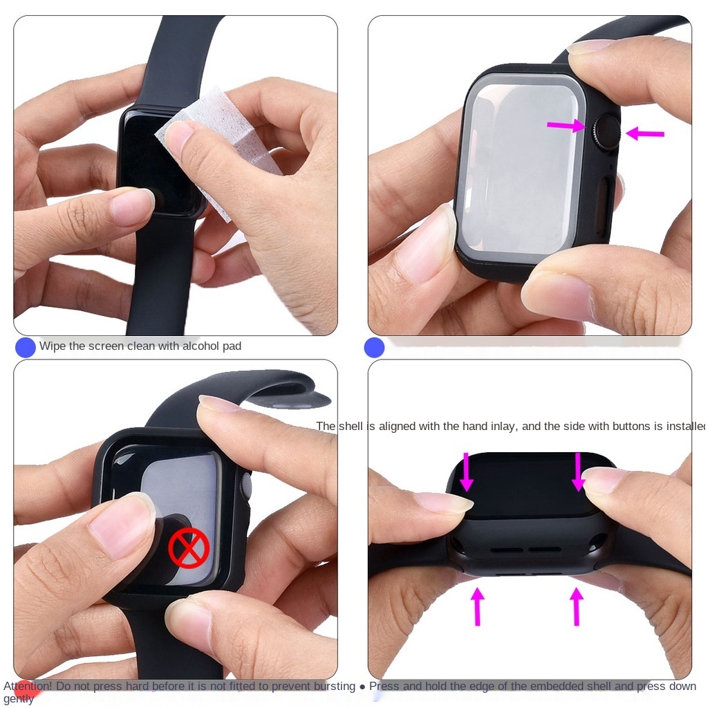 Ốp bảo vệ màn hình và miếng dán bảo vệ cho Apple Watch IWatch 7/6/5/4/3 /SE 45mm / 40mm / 42mm / 38mm /41mm / 44mm