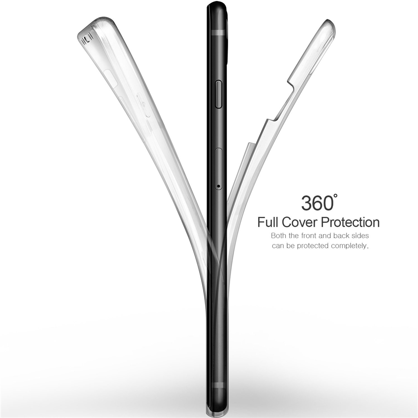 Ốp Điện Thoại Silicon Hai Mặt Bảo Vệ 360 Độ Cho Iphone X Xs Max Xr 11 Pro Max 6 6s 7 8 Plus 5 5s Se