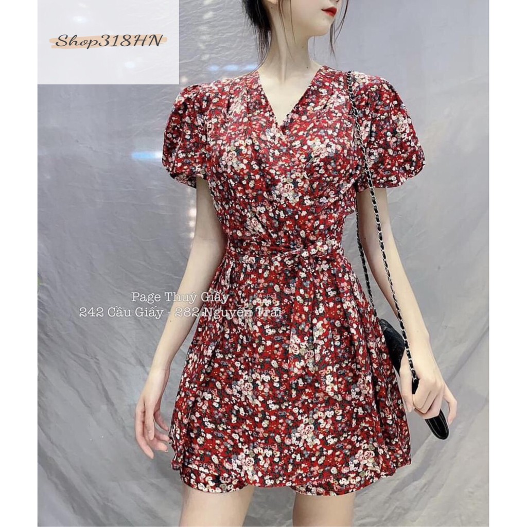 Váy hoa nhí đỏ -Có quần bên trong-Jump( Hàng loại 1 có sẵn_ kèm ảnh+video ) | BigBuy360 - bigbuy360.vn