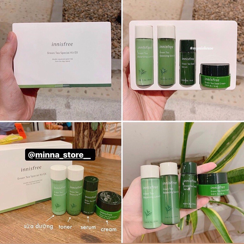 SET INNISFREE MINI TRÀ XANH 4SP