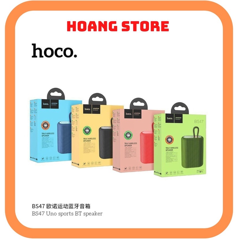 Loa Bluetooth Hoco BS47 Loa Di Động Mini Không Dây Hỗ Trợ Thẻ Nhớ_Bảo hành12 tháng_Hộ trợ Kết Nối IOS Android