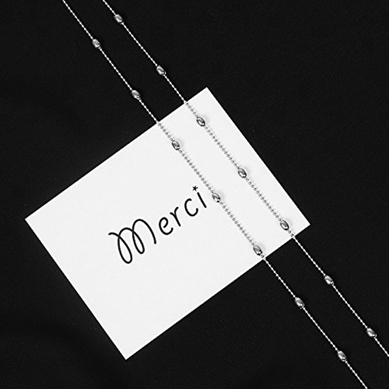 Thắt lưng dạng chuỗi hạt đồng đơn giản cho nữ