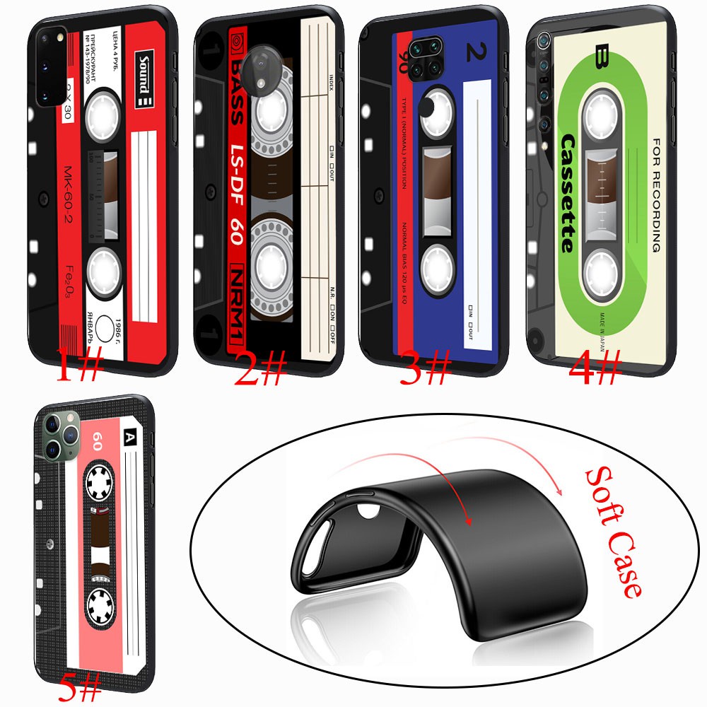 Ốp Điện Thoại Silicon Mềm Hình Băng Cassette 5yx Cho Iphone X Xs Xr 11 12 Mini Max Pro