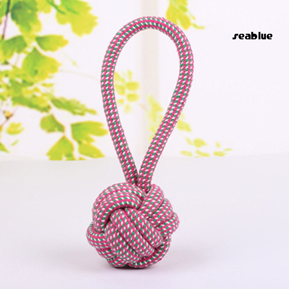 【SE】Pet Cotton Woven Rope Ball Cats Dogs Teeth Cleaning Chew Toys Knot Toy