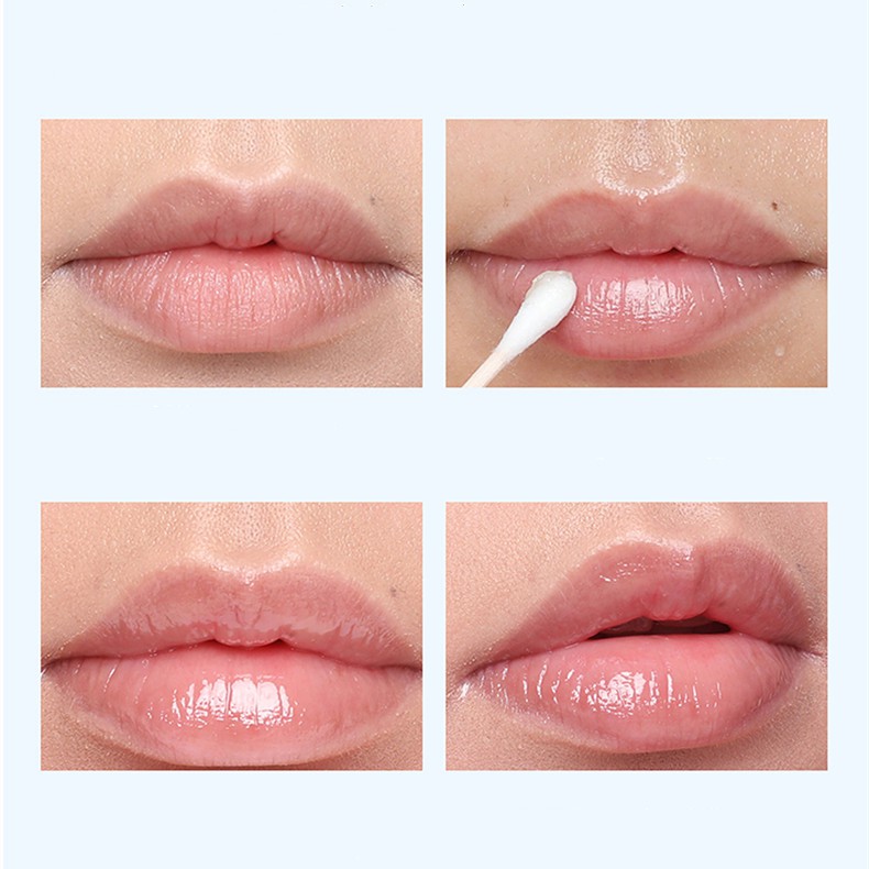 Son sáp dưỡng ẩm môi dạng hũ màu xanh dương nhỏ không màu tẩy da chết lâu trôi 7g