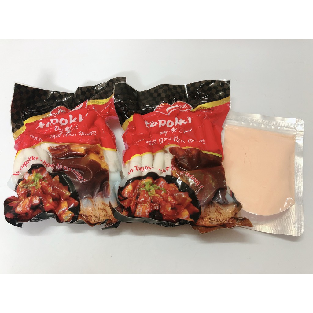 1kg bánh gạo JOFOOD kèm 100g bột phô mai Hàn Quốc làm tok lắc phô mai