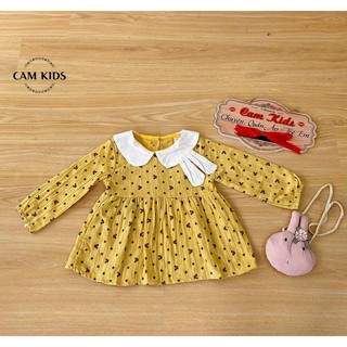 Váy bé gái dáng baby doll chấm bi kèm phụ kiện thỏ