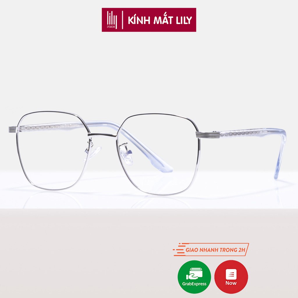 Gọng kính cận kim loại nam nữ Lilyeyewear mắt tròn màu sắc thời trang thiết kế chắc chắn 1013