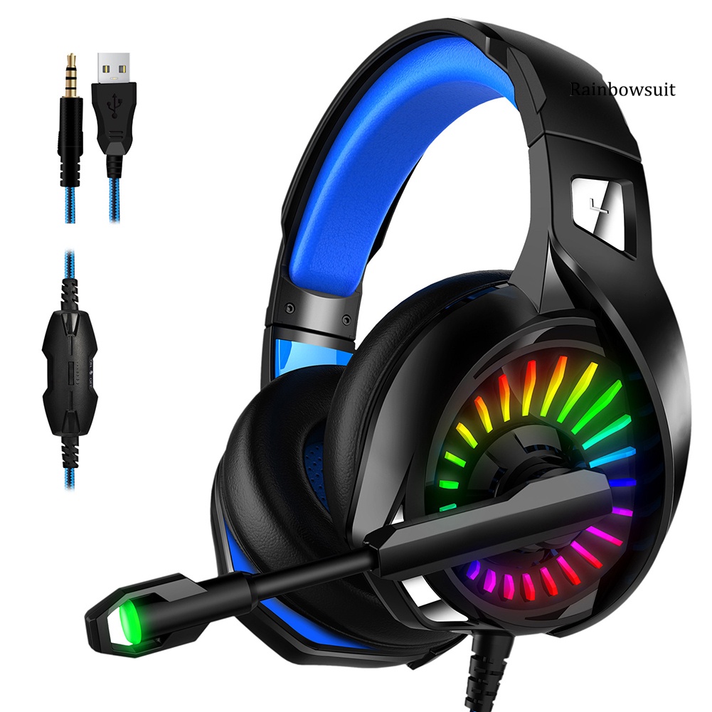 RB- A20 Subwoofer Luminous Skin Friendly Wired Gaming Headset for Xbox PC PS Gamers