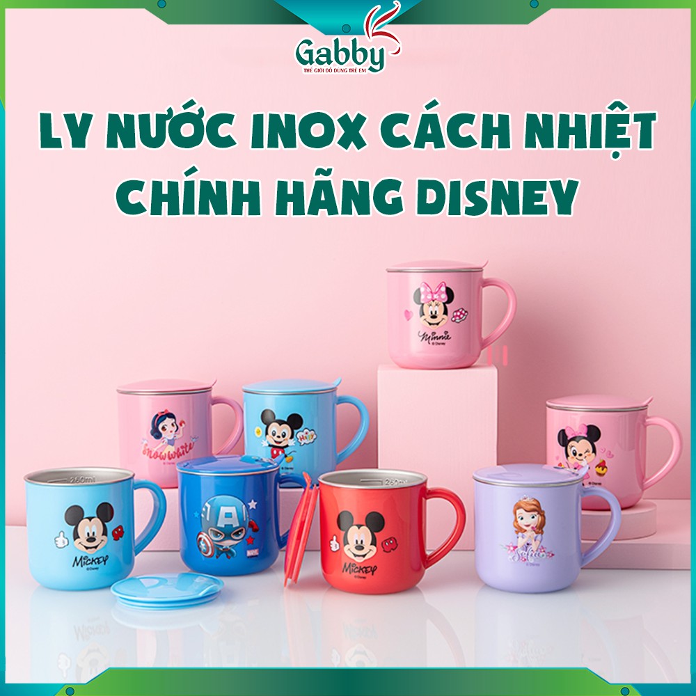 LY NƯỚC INOX 2D (Hình Mickey/ Minnie/ Elsa/ Spiderman/ Anna/ Olaf/ McQueen/ Mike/ Sulley / Princess)