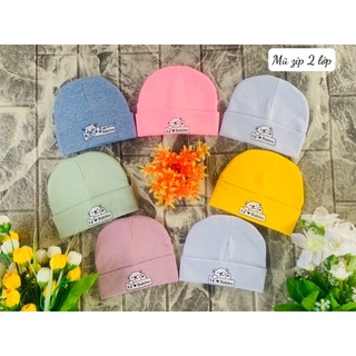 Combo 10,20mũ sơ sinh cho bé, nón sơ sinh cho bé, loại 2 lớp (sỉ)
