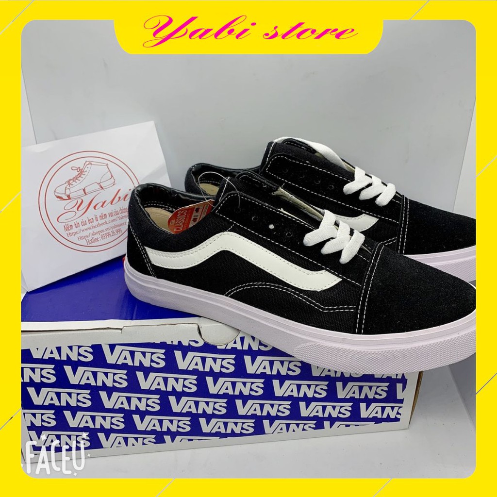 [ Hot Trend - Hàng cao cấp ] Giày thể thao van old skool đen nhung cao cấp - Yabi storre