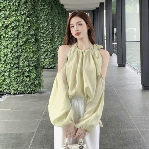 Áo Kiểu Hở Vai Chống Nắng Bảo Vệ Cổ
