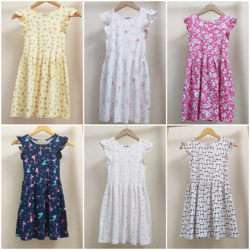 Váy thun cotton cánh tiên vải xuất dư cho bé size đại 18-38kg