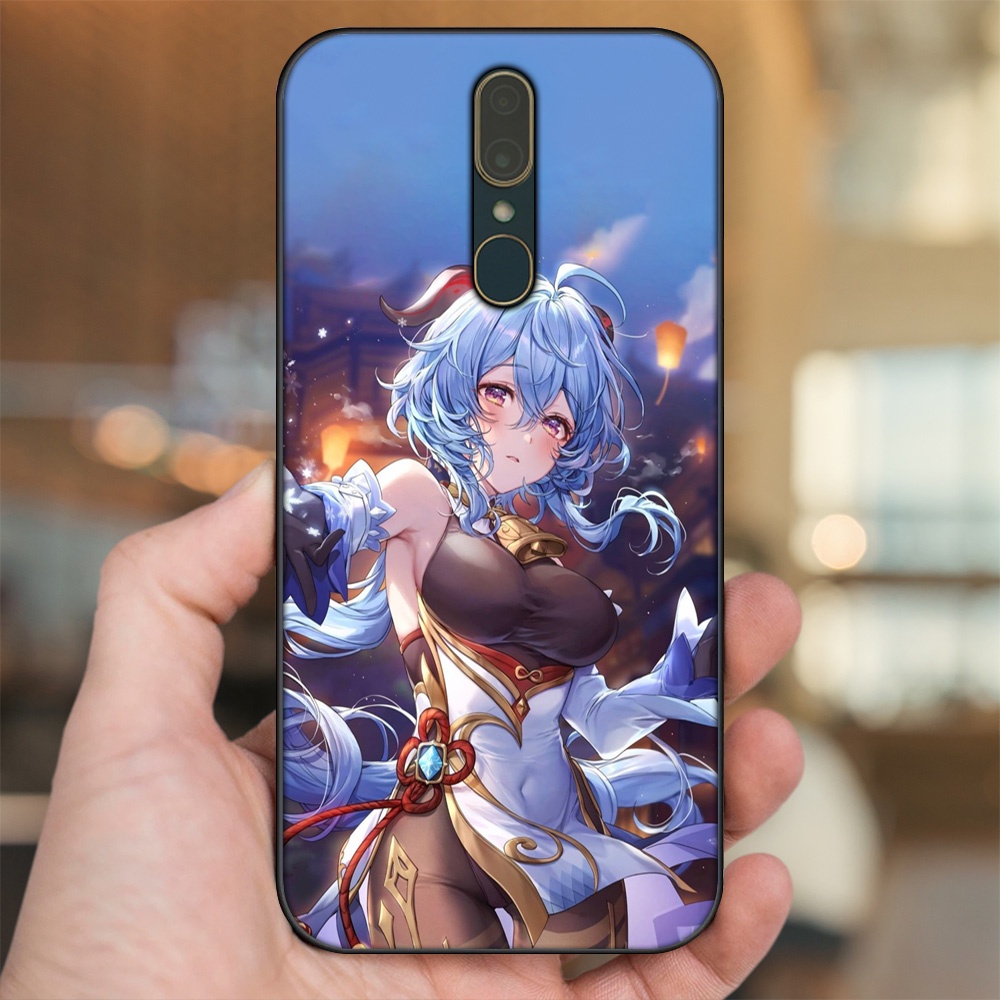 Ốp lưng Oppo F11 viền đen in hình Ganyu Genshin Impact