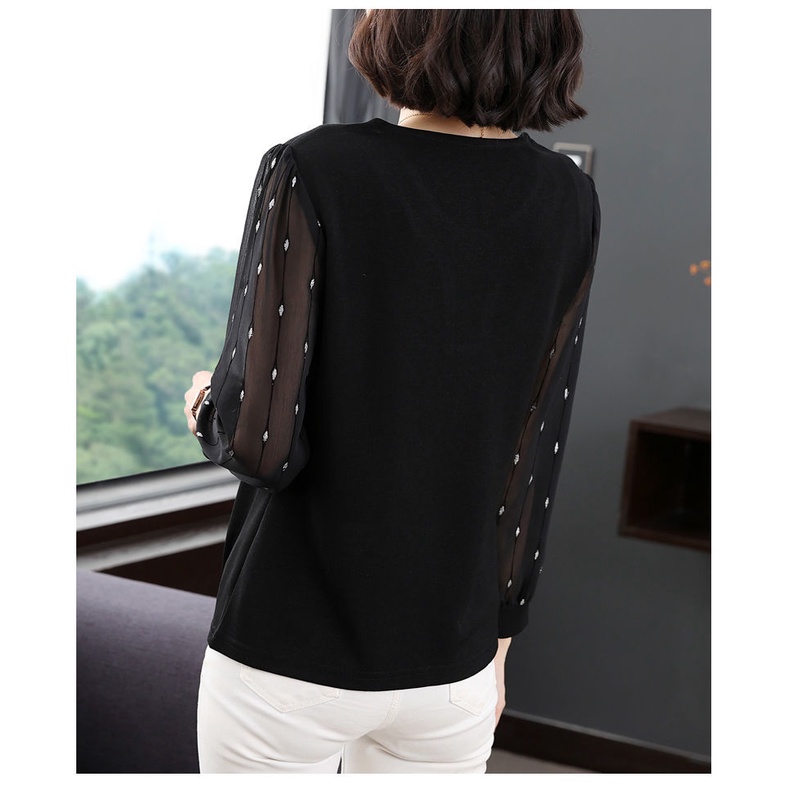 Áo Thun Tay Dài Thời Trang Dành Cho Nữ Trung Niên