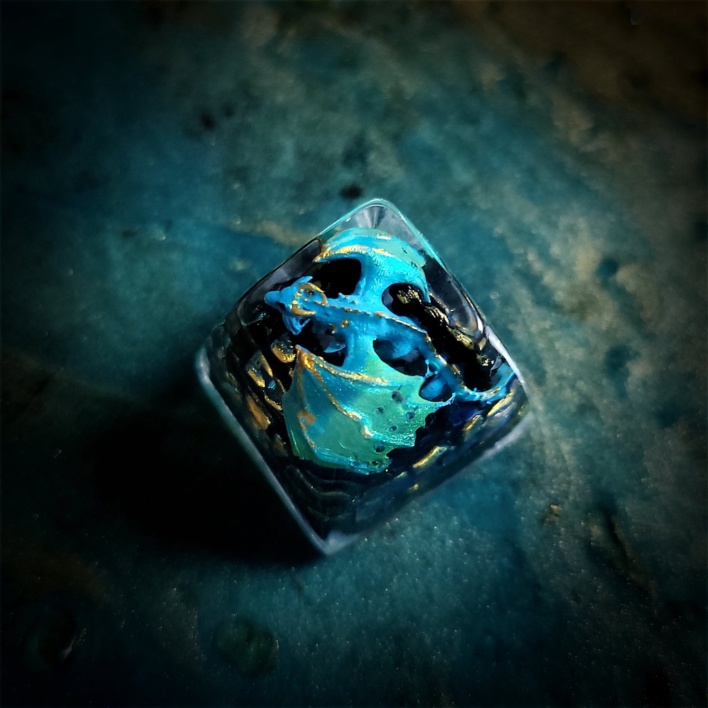 Keycap Ocean Dragon - keycap lẻ - nút phím cơ - keycap anime - keycaps xuyên sáng - keycap resin epoxy