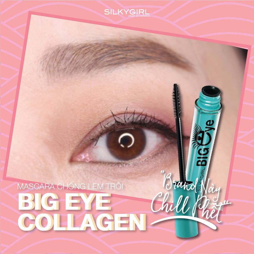 Mascara Dài Và Dày Cong Mi Silkygirl Big Eye Collagen 5ml - Khongcoson