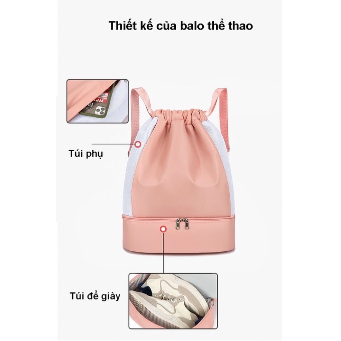 Balo nam nữ đi học QITI phong cách thời trang thể thao du lịch cao cấp chống nước