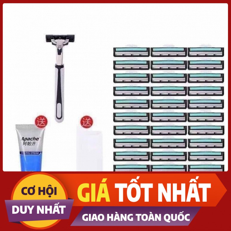 👑Bán Chạy Số 1👑Bộ Dao Cạo Râu 36 Lưỡi Kép Tặng Kèm Lọ Kem Cạo Râu, Giá Bán Tại Xưởng Sản Xuất