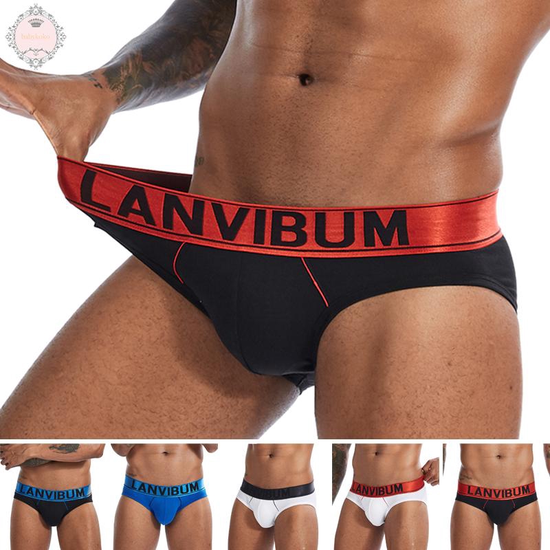 Men Male Underwear Low rise Bulge Plus size Panties Knickers Elastic waist Men Male Thongs Lingerie Underpants