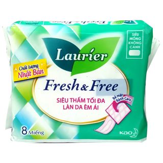 Băng vệ sinh Laurier Fresh & Free siêu mỏng không cánh