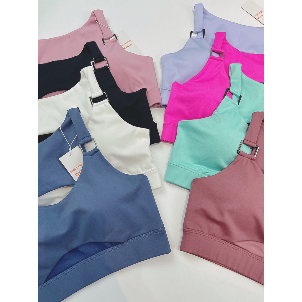 [Chất Đẹp] Áo Bra Tập Gym Khoen Sắt Vuông Sang Trọng