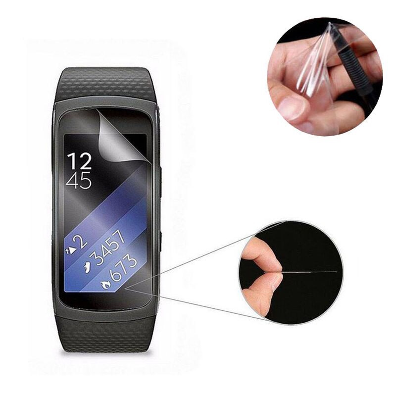 Set 5 Miếng Dán Tpu Trong Suốt Bảo Vệ Màn Hình Chống Trầy Cho Samsung Gear Fit 2