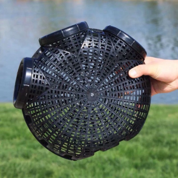 Rọ Bắt Lươn, Bẫy Bắt Cá, Cua, Trạch 3 Lỗ Hiệu Quả, Làm Bằng Nhựa PVC Đàn Hồi, Lắp Ghép, Sử Dụng Dễ Dàng  - đại