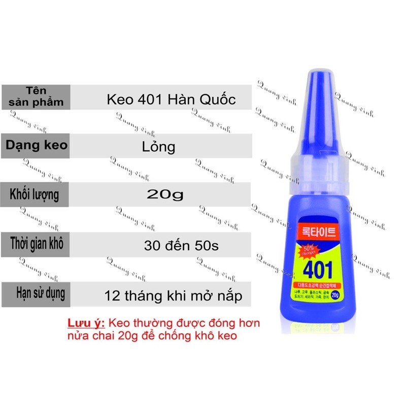 Keo 401 siêu chắc