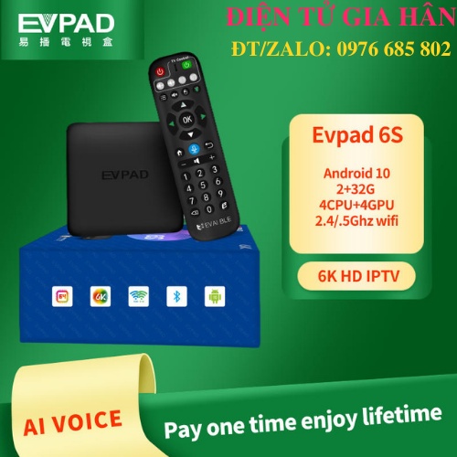 Tv Box Thông Minh Evpad 6S Mới Nhất  2021 Xem Thể Thao, Truyền Hình Quốc Tế Miễn Phí 1000 Kênh