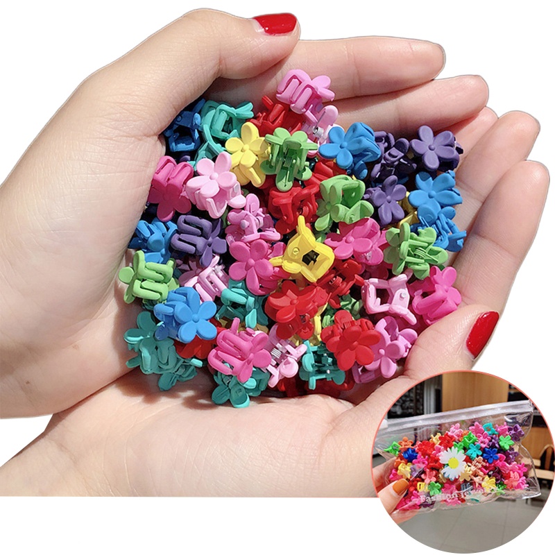 Set 50 Kẹp Tóc Càng Cua Mini Nhiều Màu Sắc YOUYO