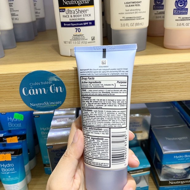 Kem chống nắng Neutrogena Ultra Sheer Dry Touch SPF 85