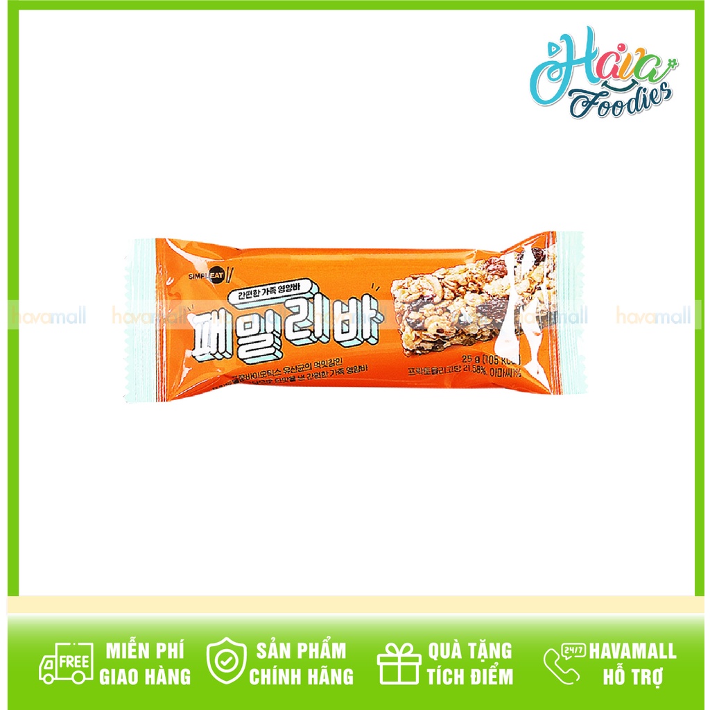 [HÀNG CHÍNH HÃNG] Thanh Năng Lượng Ngũ Cốc Family Bar Simpleat 25gr