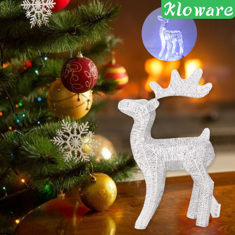 Mô hình con nai bằng sắt có đèn trang trí phòng khách/phòng ngủ