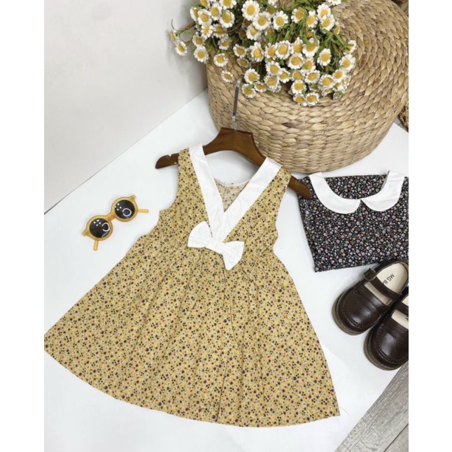 Đầm kate hoa cho bé gái tiểu thư size 1-5 (8-18kg)