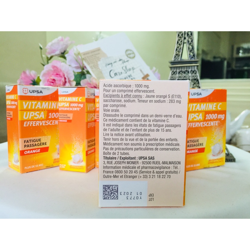 C sủi UPSA 1000 mg 20v nội địa Pháp