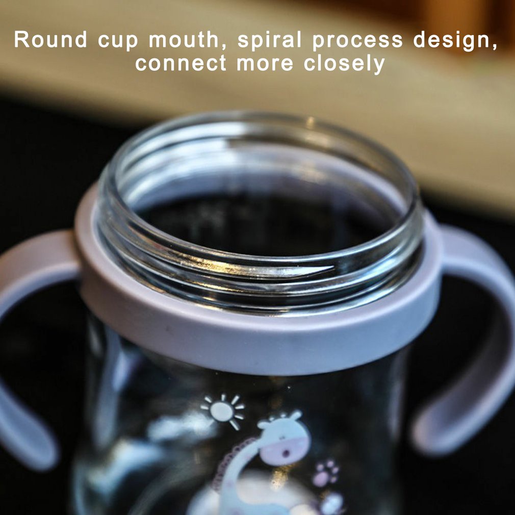 Bình nước SABUY có ống hút chống nghẹt thở họa tiết hoạt hình dễ thương dành cho trẻ em 250ml