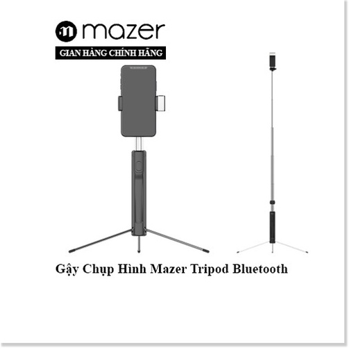 Gậy Chụp Hình Mazer Wireless Selfie Stick with Detectable Remote and Tripod Stand