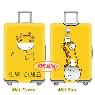 Vỏ bọc vali vải dầy hươu vàng