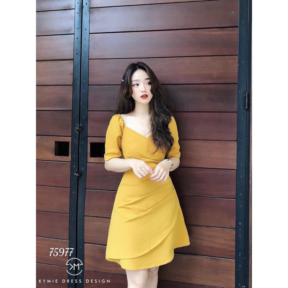 ĐẦM ÔM DỰ TIỆC CỔ VUÔNG DỄ THƯƠNG-D05