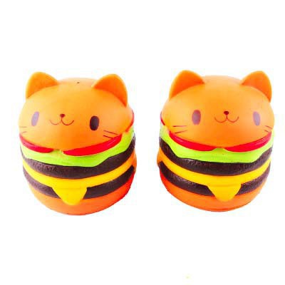 ĐỒ CHƠI SQUISHY  BÁNH HUMBUGER MÈO ĐẸP